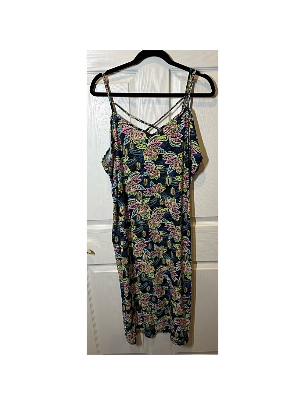 Plus Size Floral Spaghetti Strap Dress